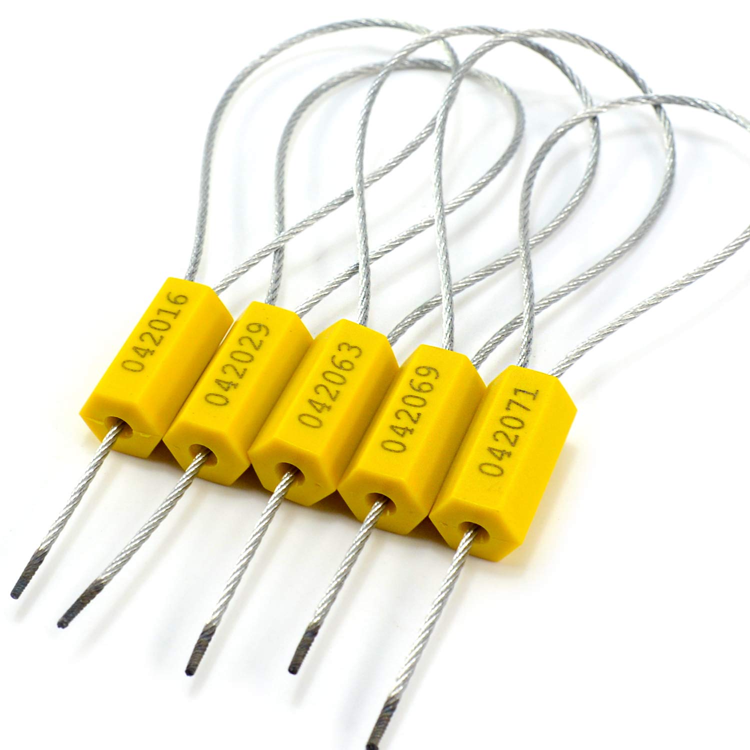 Leadseals(R) 100 Piece Yellow Tamper Proof Security Cable Wire Seals