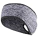 Women’s Ponytail Headband Ear Warmer Head Wrap Yoga Hair Band Running Sweatband (Charcoal-gray)