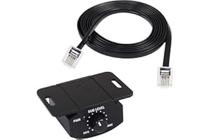 XMSJSIY Bass Control Knob Remote Amplifier Replacement Bass Controller Car Audio Adjustable with 6 Pin Extension Cable for Subwoofer-3.8M/12.6FT Cable