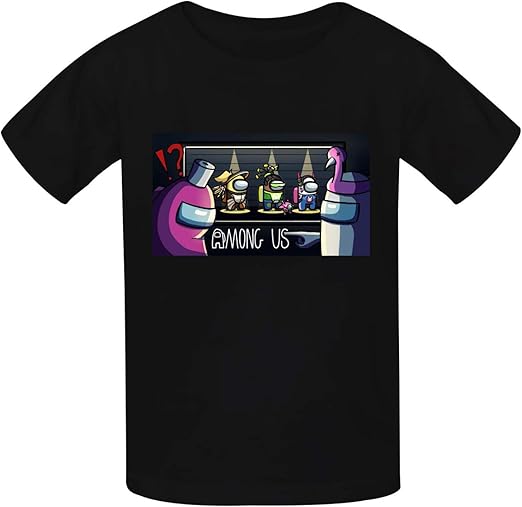 AmongUs Kids Short Sleeve Tee Cotton Casual TShirt for