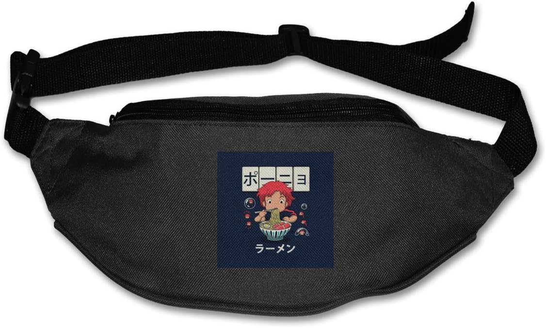 Fanny Pack For Women Men Ponyo Goldfish Ramen Waist Bag Pouch Travel Pocket Wallet Bum Bag For Running Cycling Hiking Workout