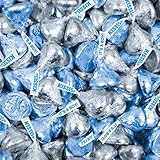 Bulk Chocolate Silver and Blue It's a Boy HERSHEY'S KISSES Candies 2 lb