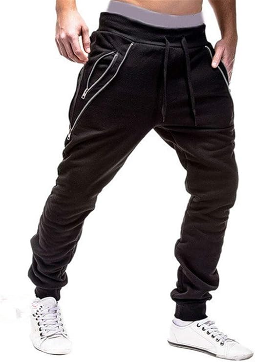 Fliegend men's jogging bottoms sports trousers with zip pocket leisure