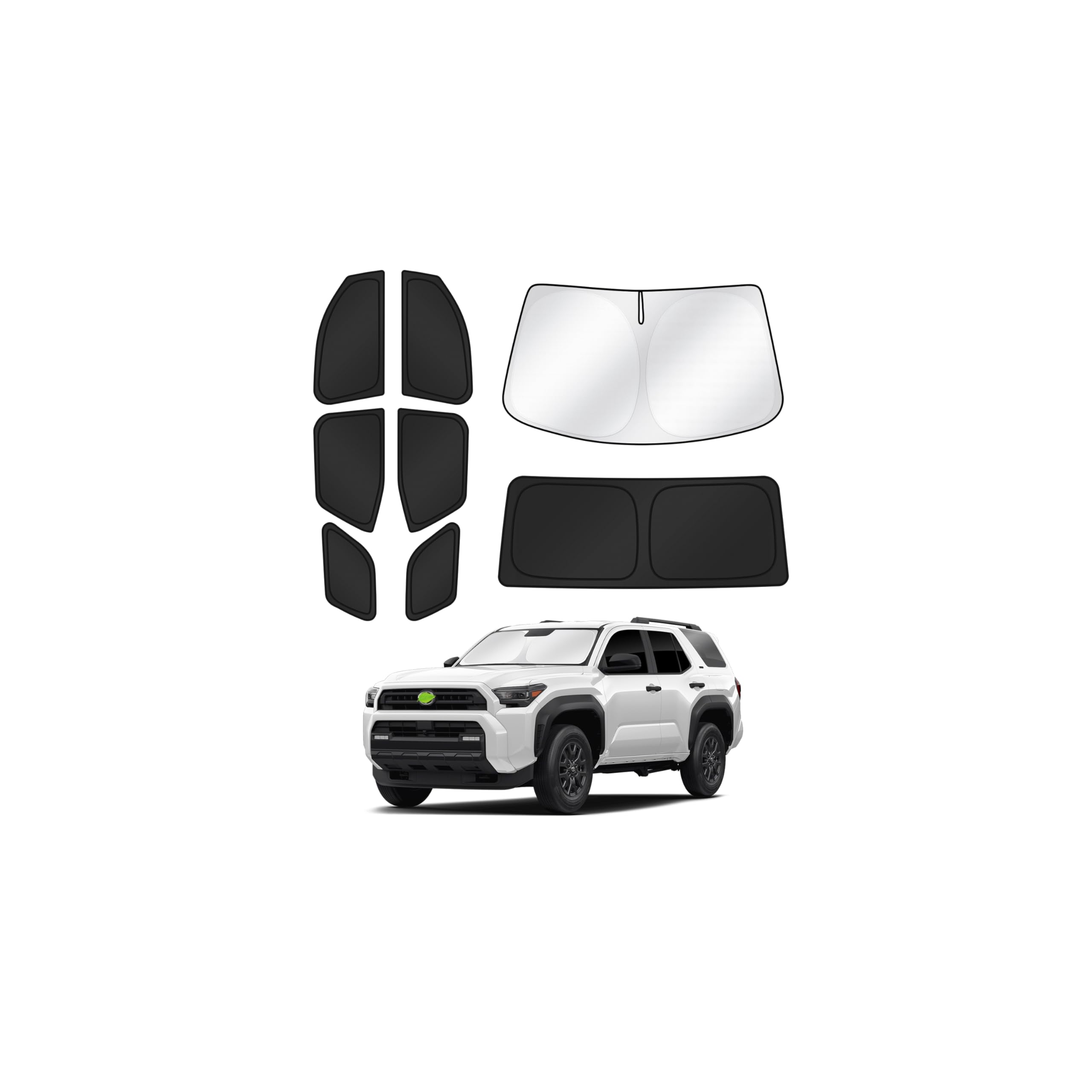 Photo 1 of Canvcle Sunshades for 2025 2026 Toyota 4Runner Accessories Windshield Sun Shade Side Rear Window Shade Cover Sun Visor Shield Privacy Protection for Camping Keep Vehicle Cool Black 8PCS