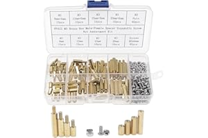 HVAZI M3 Brass Hex Spacer Standoffs Screw Nut Assortment Kit;Male-Female