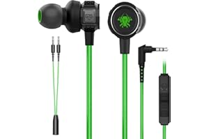 Innens Wired Earbuds in Ear Headphone with Mic and Volume Control for Gaming, 3.5MM Noise Cancelling Stereo Bass Gaming Earbuds for iPhone, Smartphone,Switch, PS4, Xbox One, iPad, PC