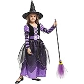 Narecte Halloween Witch Costume for Girls - Kids Halloween Costume