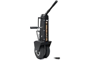 Trailer Valet XL – Drill-Powered Trailer Dolly with 2-5/16 inch Hitch Ball – 10,000 lbs Capacity, Manual or Drill Operation, Built-in Brake, Solid Rubber Tires for RVs, Boats and Cargo Trailers