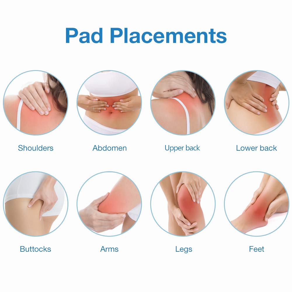 Easy@Home TENS Unit Muscle Stimulator, Electronic Pulse Massager,EMS TENS Machine,Pain Relief Therapy Pain Management Device,Backlit LCD Display, OTC Home Use - FSA Eligible Handheld, EHE010