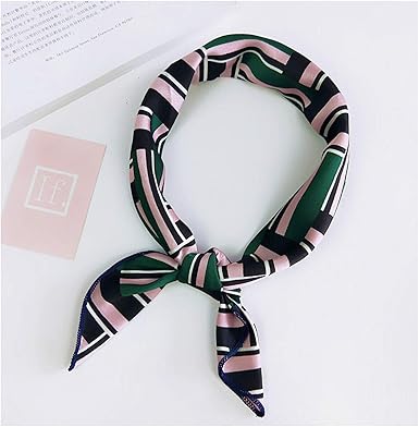 New Square Scarf Hair Tie Band Women Elegant Small Scarf Retro