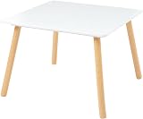Liberty House Toys Wooden Table & 2 Chairs Set for Kids, White & Pine view 5