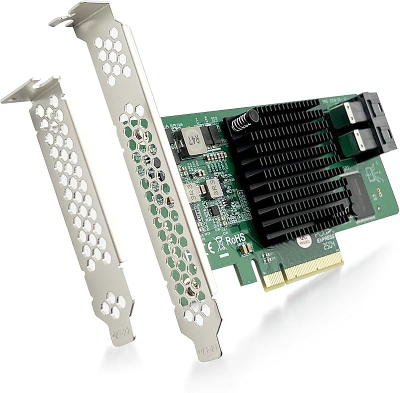 ipolex 12G SAS SATA HBA Controller Card PCI-E Broadcom SAS3008 8I