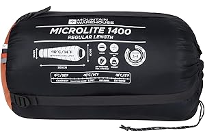Mountain Warehouse Microlite 1400 Mummy Sleeping Bag 4 Season