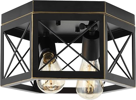 farmhouse flush mount kitchen light