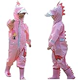 Toddler Rain Suit Baby Rain Suit with Hood Waterproof Coverall One Piece Rain Suit Kids (3-10 Years)