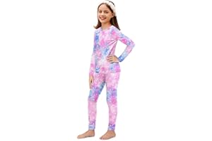 Arshiner Thermal Underwear for Kids Long Johns Girls Base Layer Top and Bottom Set