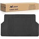 Nilight Rubber Cargo Mats for Cars Trucks SUVs,Universal Trim to fit for Most Vehicles,All Weather Protection Heavy Duty Cargo Liners