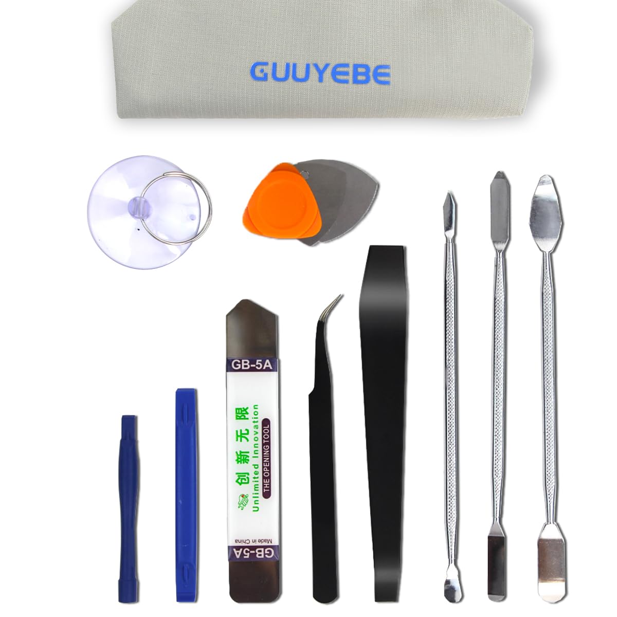 Trim Removal Tool, Pry Tools Include Plastic Spudger Metal Prying Precision Tweezers Opening Tools for Car Panel Tvs Screen Auto Laptop Phone Electronics Automotive Door Repair Clip Kit Set GuuYebe