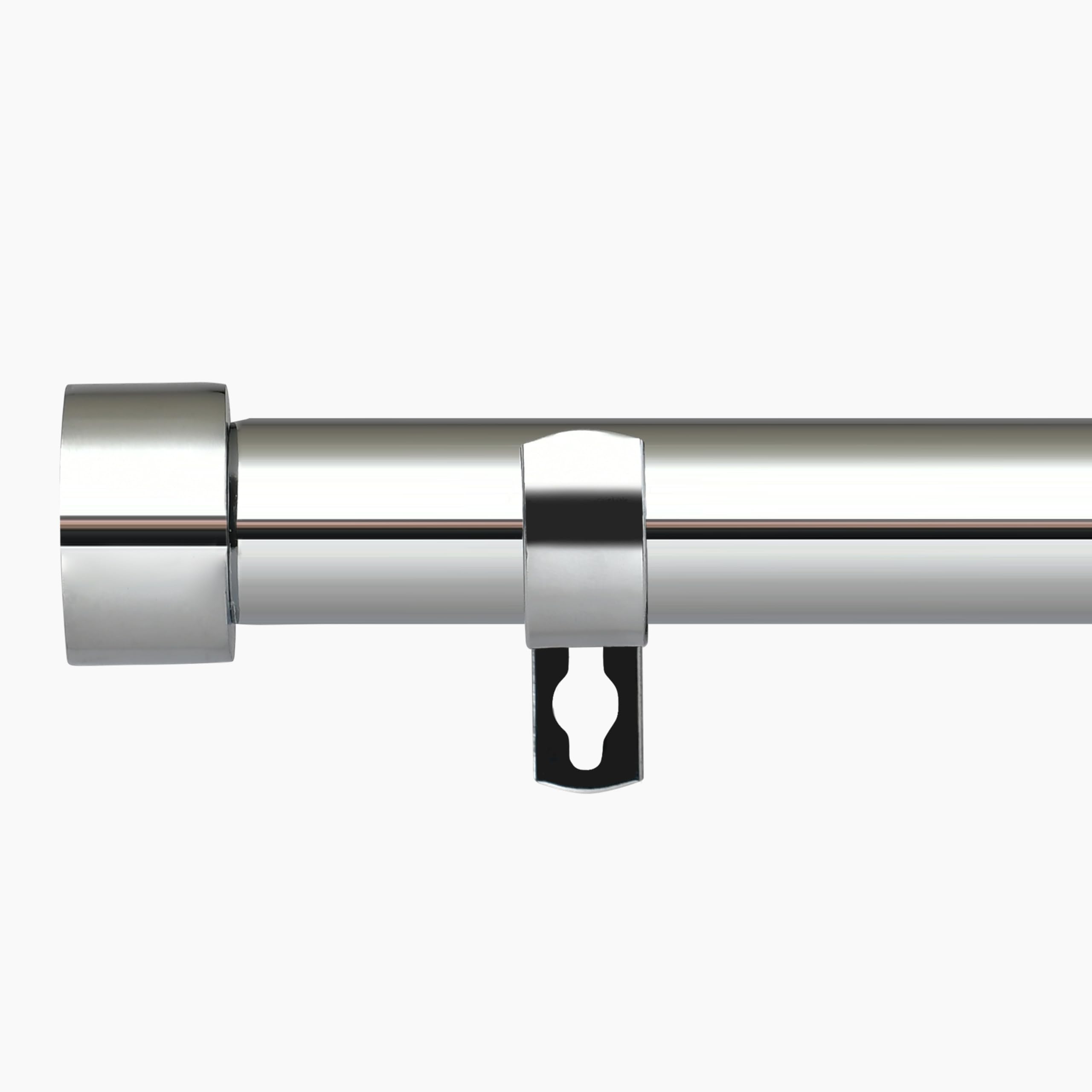 1 inch diameter Curtain Poles End Cap Finials Nickel Extendable curtain poles 76 to 140 cm with 3 piece curtain brackets. 30 to 55 inch length for Living room, Bedroom, Kitchen room window