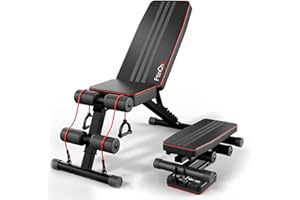 FitinOne Adjustable Folding Weight Bench for Home Gym, 660 lbs Capacity Multi-Functional Workout Bench Sturdy Durable for Full Body