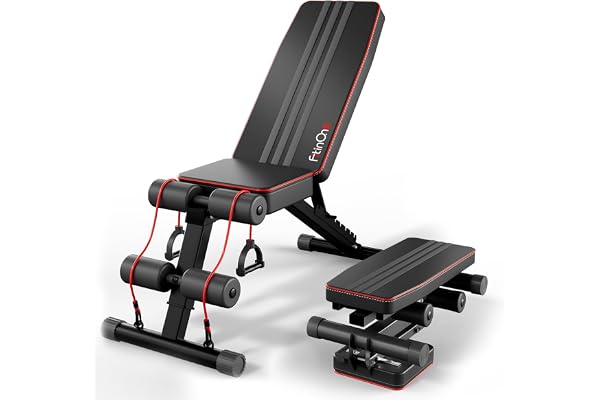 FitinOne Adjustable Weight Bench Workout Bench for Home Gym, 660 lbs Capacity Multi-Functional Folding Exercise Bench for Ful