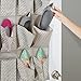 InterDesign 16-Pocket Hanging Shoe Organizer – Chevron Over Door Storage System, Taupe