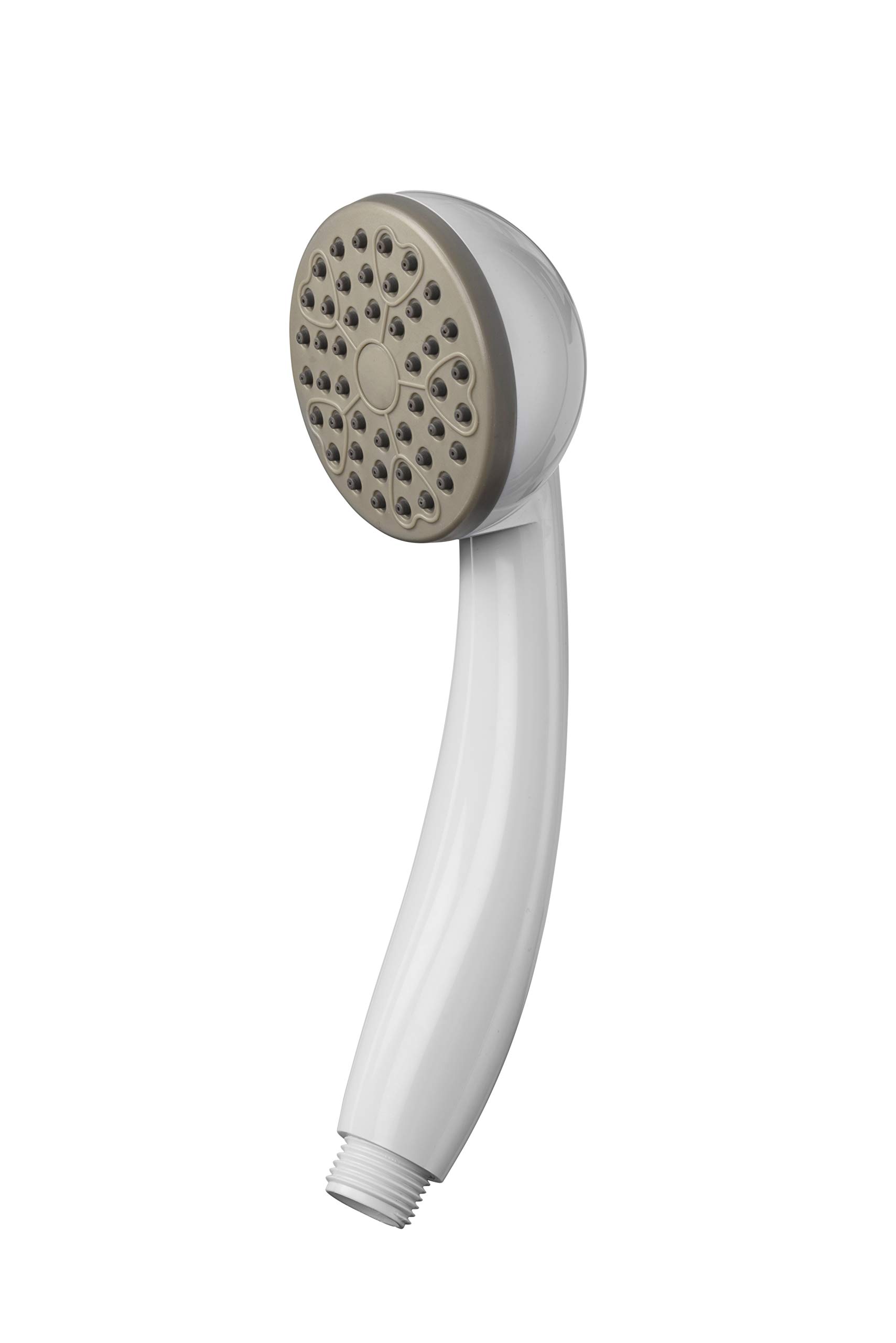 Croydex Saturating White Shower Head - Shower Handset with Easy-Clean Spray Plate with Rub Clean Nozzles, Ergonomic Handle, Saturating Spray, Ideal for Electric Showers