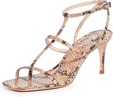 Amazon.com | SCHUTZ Women's Ameena Mid-Heeled Strappy Sandal | Heeled Sandals