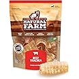 Natural Farm Top Premium Beef Trachea Dog Chews (3 Inch, 12 Pack), Natural Source of Glucosamine and Chondroitin for Hip and Joint Health, High-Protein, 100% Beef Trachea
