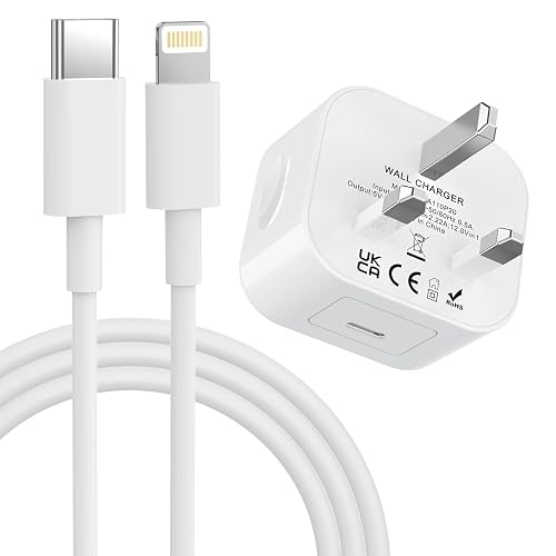 iPhone USB C Fast Charger Plug and Cable [Apple MFi Certified] 20W PD USB C Fast Charger Plug with 6FT Fast Charging Cable for iPhone 14/13/12/11 Pro/Pro Max/XS Max/XS/XR/X/SE/8