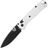Benchmade Mini Bugout EDC Knife, S30V Steel Blade (533BK-1) | White Grivory handle, Drop-Point blade