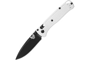 Benchmade - Mini Bugout, Outdoor, EDC Folding Knife, Drop-Point Blade with White Givory Handle (533BK-1)