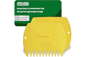 GardenHOME Leaf Scoops Hand Rakes, Large Leaf Grabbers for Yard Work and Garden Use, Clear and Collect Garden Rake, Leaf Scooper and Claws for Leaves, Lawn Debris, and Trash Cleanup, Yellow
