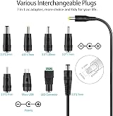 RUOVXWU 5V 2A Universal Power Supply with 7 Tips UK Plug 100-240V Charger view 3