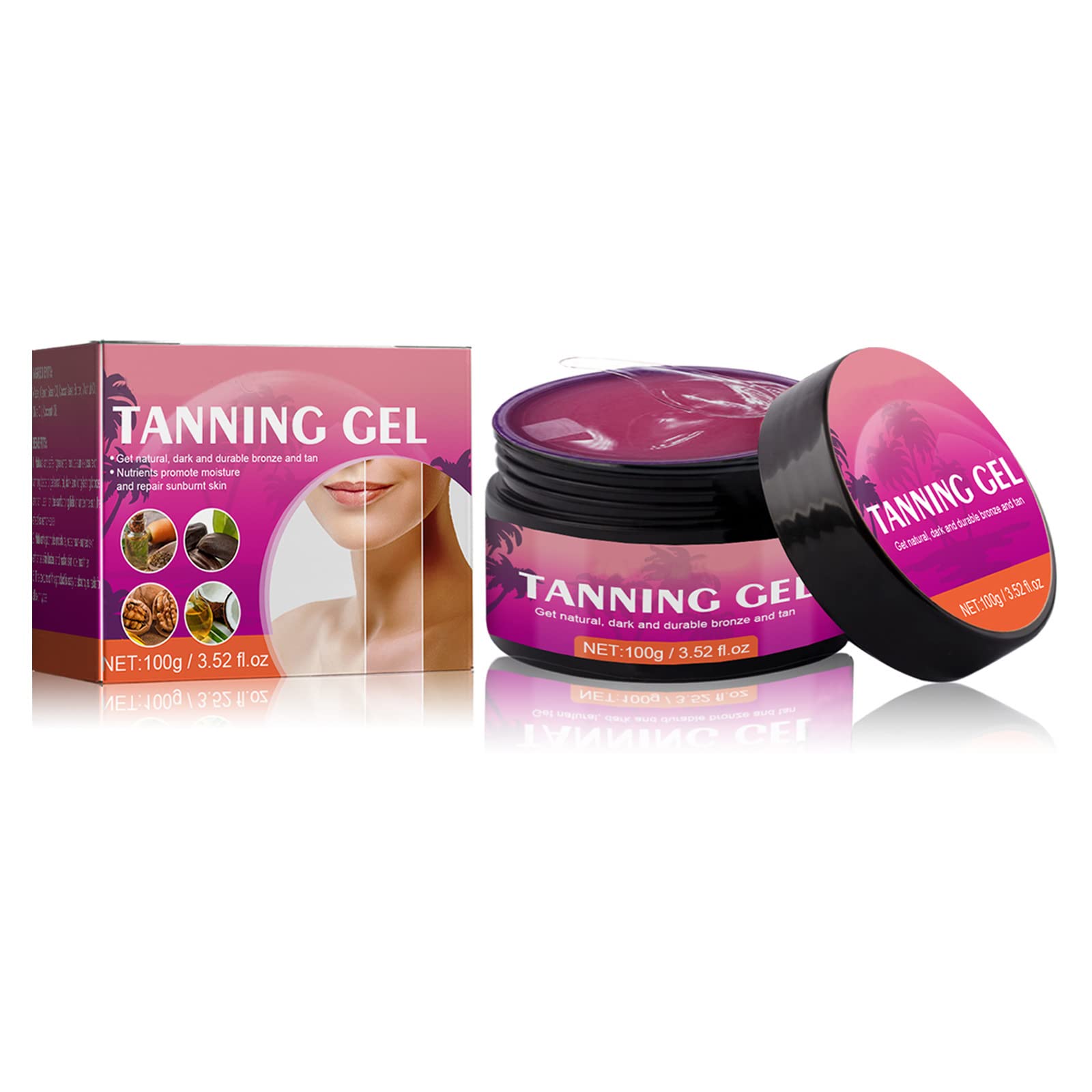 Tanning Cream Tanning Accelerator Cream, Effective in Sunbeds & Outdoor Sun, Achieve a Natural Tan with Natural Ingredients