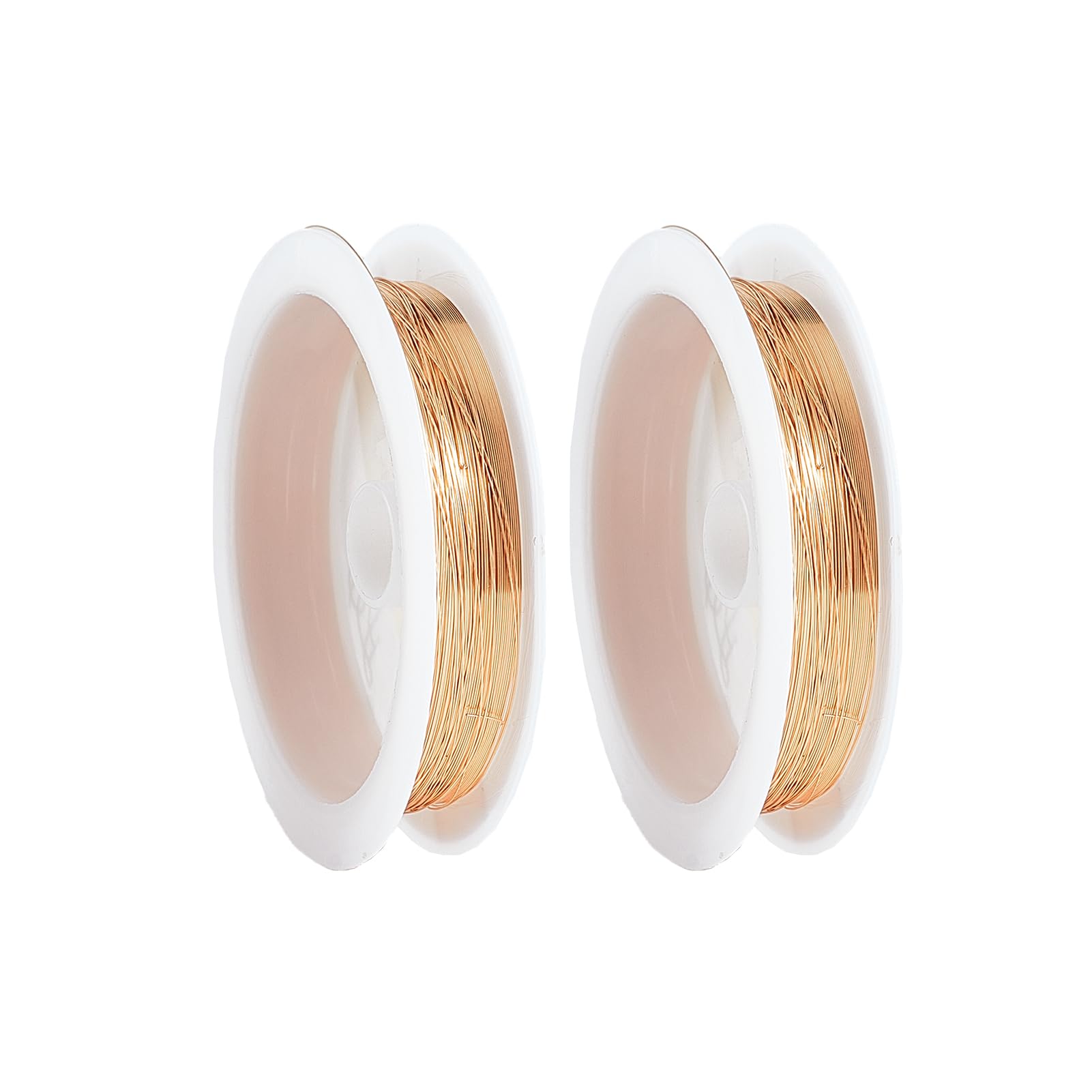 NICENEEDED 2 Roll 164ft 14K Gold Plated Copper Wire, 0.2mm Wide Jewelry Craft Wire, Golden Beading Wire Tarnish Resistant Wire for Necklace Bracelet DIY Crafts Jewelry Making Wrapping Sculpting