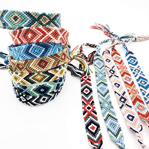 RIMOBUL Nepal Style Woven Friendship Bracelets - 12 Pack - Earth - Thumbnail 7