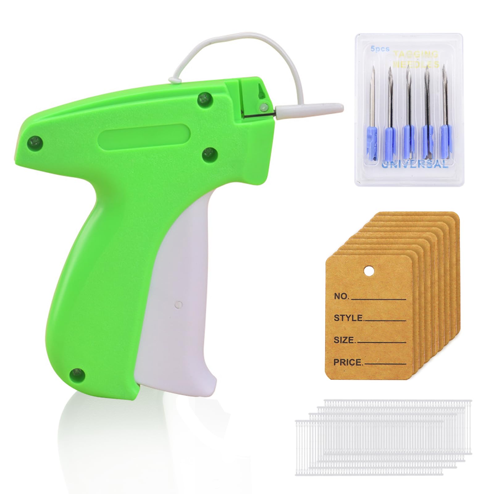 CATELL Tag Gun For Clothing Clothes Tagging Gun for Clothing Clothes Tag Gun with 5 Replacement Needles and 1000 Tags Barbs and 100 Price Tags for Clothes Socks Hat Brand Label