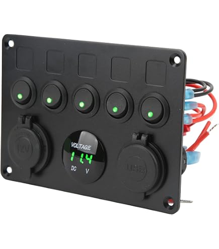 Painel De Interruptor EDB * LED De Luz De Comutação De Balancins De Controle Para Barcos Caminhão Marítimo 12v I.345395486