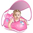 LAYCOL Baby Swimming Float with UPF50+ Sun Canopy Baby Floats for Pool No Flip Overbaby Pool for Baby Age of 3-36 Months