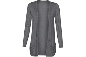 Loxdonz Kids Girls Boyfriend Cardigan Open Front Casual Long Sleeve Fashion Top with Pockets Age 5-13 Years