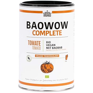 Berlin Organics - Baowow Complete Tomate - Mahlzeitenersatz - Vegane Bio Trinkmahlzeit - 100% Bio