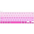 Se7enline Compatible with MacBook Keyboard Cover for 2019-2021 Mac Pro 13 inch & 2020-2024 Mac Pro 16 inch Keyboard Protector MacBook Pro A2141/A2289/M1 M2 A2338/A2251 with Touch Bar,Gradient Pink