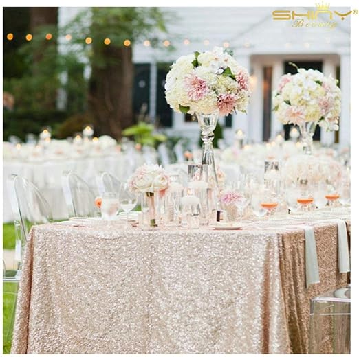 Amazon Com Shidianyi Champagne Rectangular Tablecloth 90x156 Inch