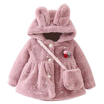 i-uend 2019 New Baby Mantel, Neugeborene Mädchen Faux Pelzmantel Dicke Flusen Warme Dicke Plus Mantel Oberbekleidung Für 0-24