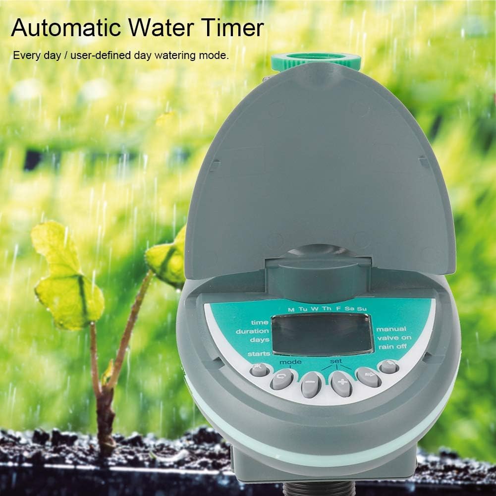 GLOGLOW Drip Irrigation Timer Controller, Automatic Watering Timer with LCD Display for Parterre Grow : Garden & Outdoor