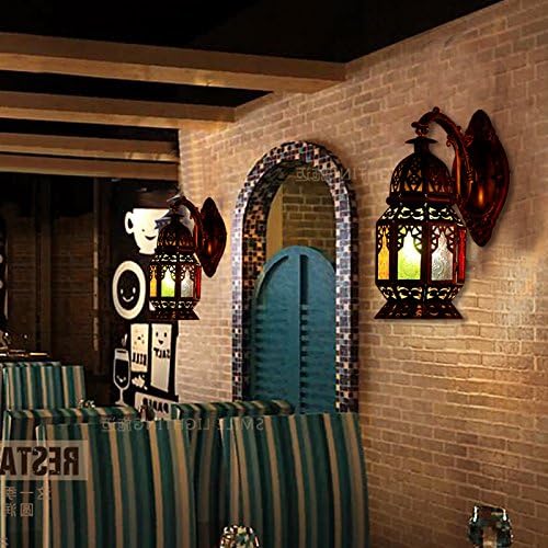 Modern LED Wall Light Sconce Mediterranean Vintage Moroccan Iron Wall Lamp Living Room Light Aisle Light Bar Light Restaurant Light Balcony with E27 Socket for House, Bar, Restaurants, Coffee Shop.
