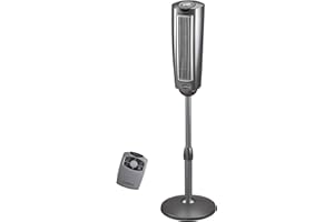 Lasko Oscillating Pedestal Fan, Adjustable Height, 3 Quiet Speeds, Timer, Remote Control for Bedroom, Living Room, Home Office and College Dorm Room, 52", Silver and Gray, 2535