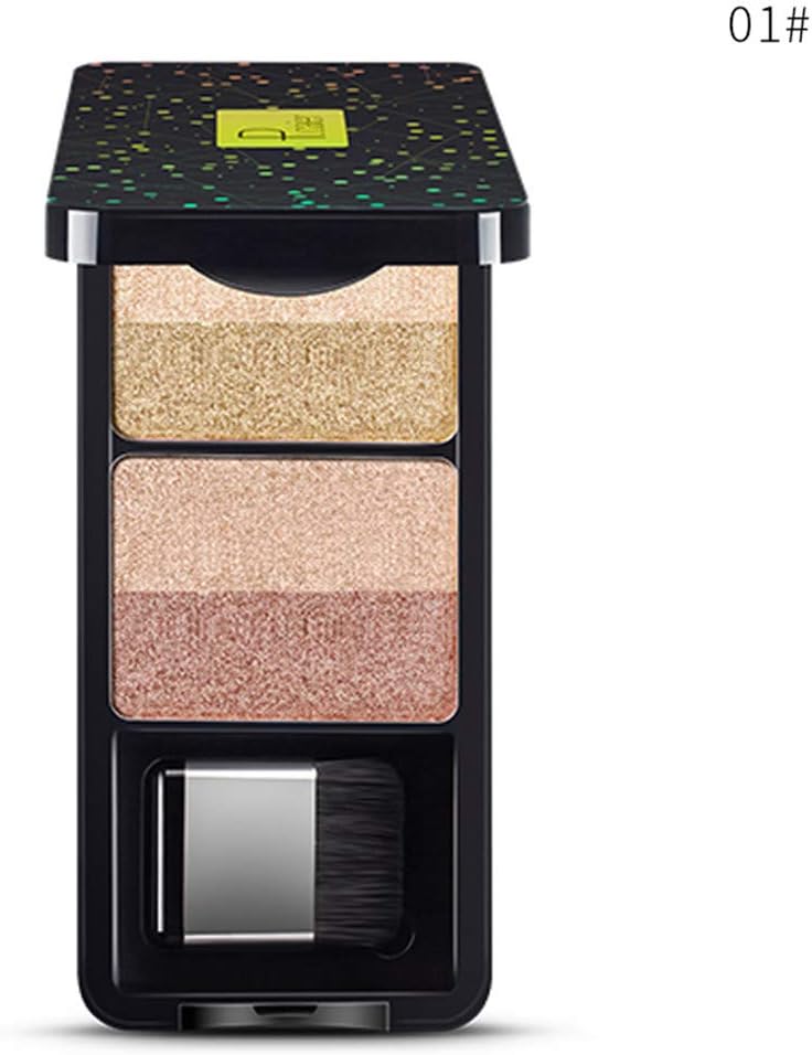Cimaybeauty 4 Color Eyeshadow Pan Golden Onion Powder Pearl Luster Subgloss Lasting Eyesha