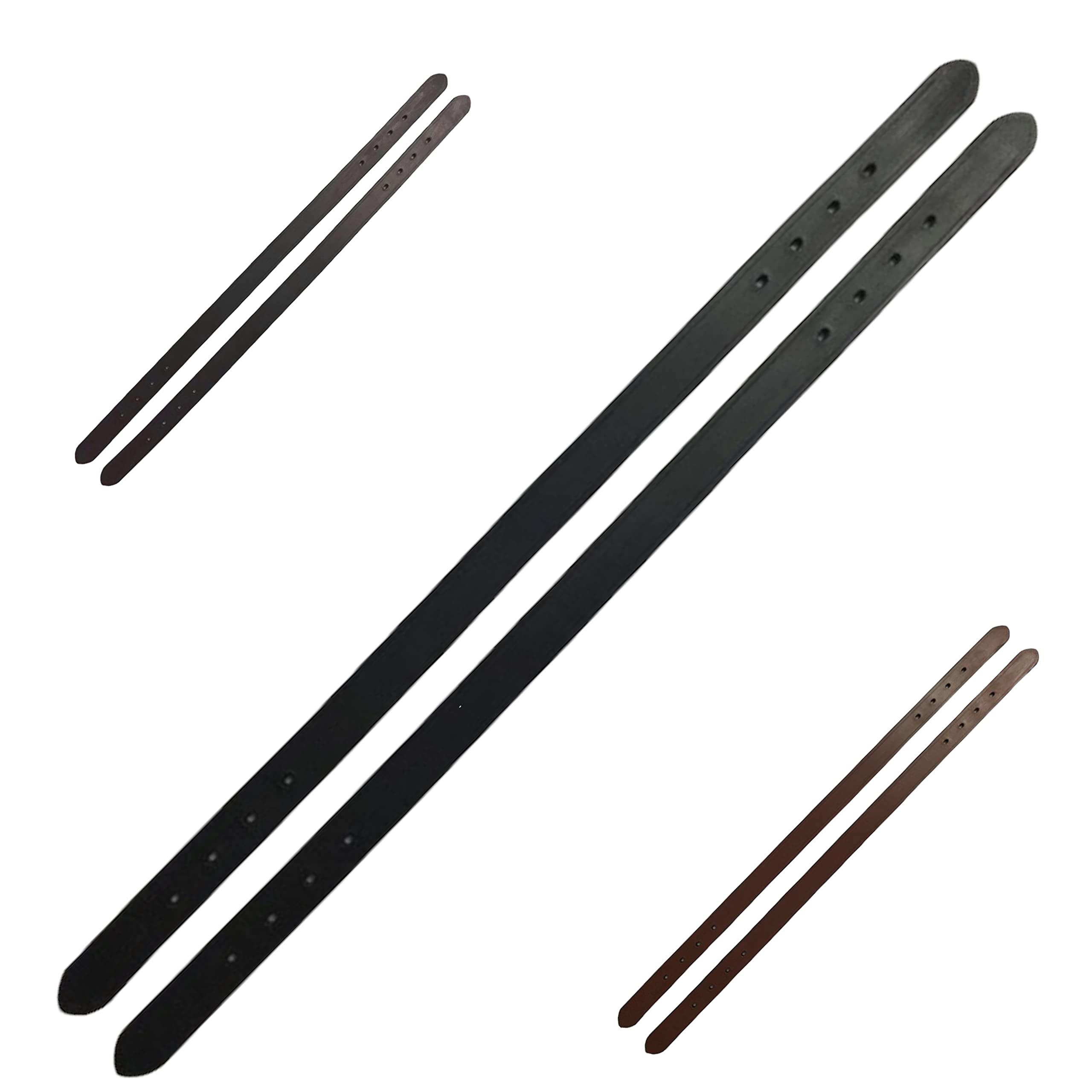 Majestic Ally 2 Pcs Breakaway Halter Straps, Replacement Leather headpiece (Crown piece) for Breakaway Headcollar (Black)